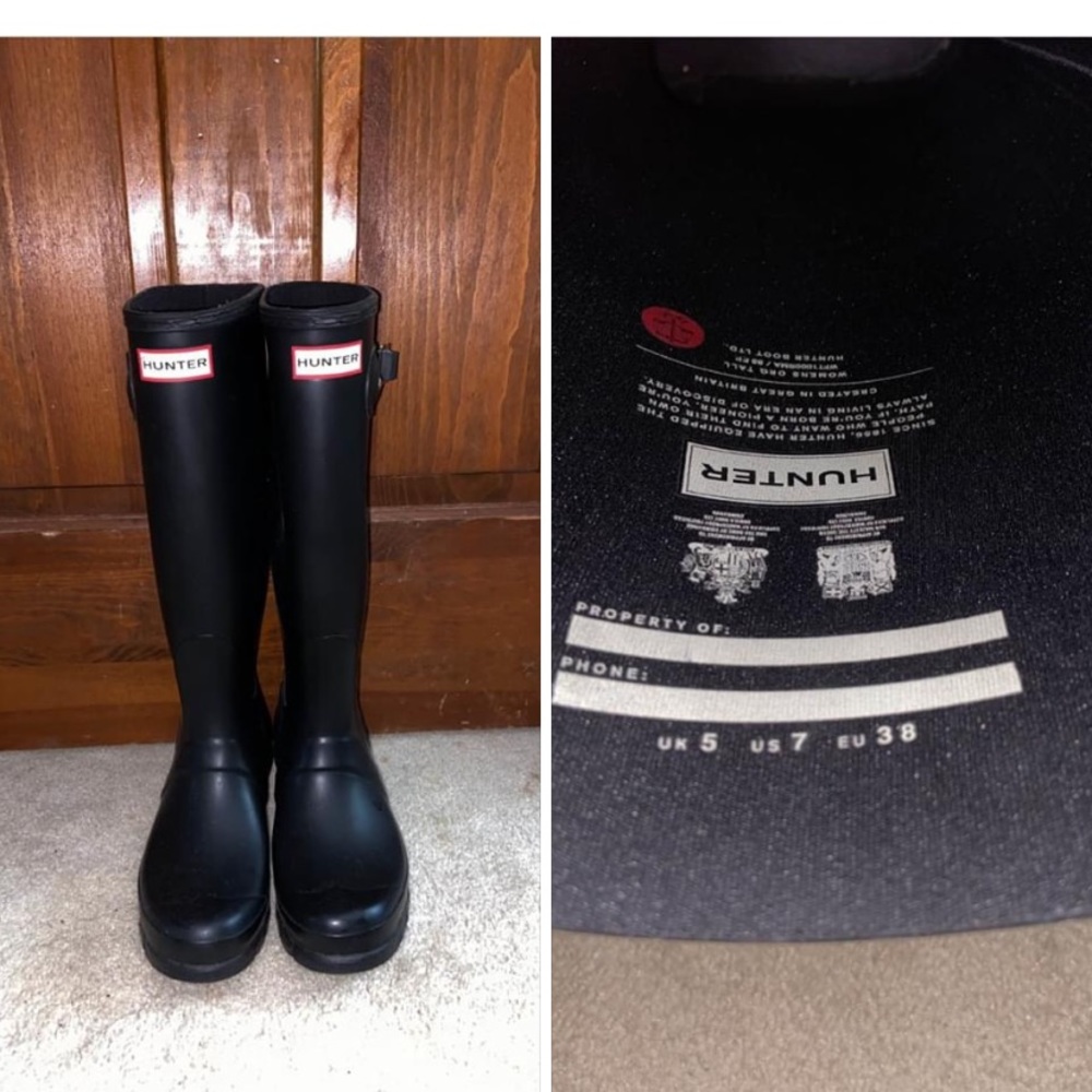 Hunter rain boots